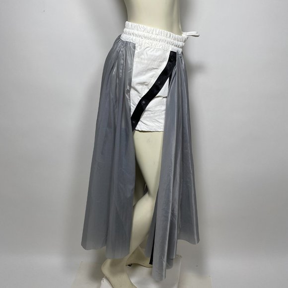 NIKE x SACAI Grey/White Pleated Skirt - Picture 6 of 8